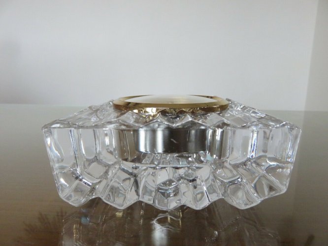PENDULETTE SEIKO  GLACON  A QUARTZ EN VERRE OU EN CRISTAL 1990 VINTAGE - JAPON