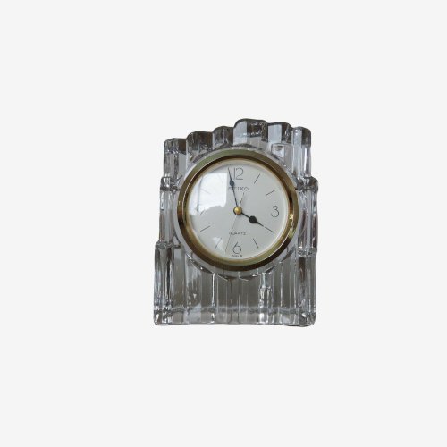 PENDULETTE SEIKO  GLACON  A QUARTZ EN VERRE OU EN CRISTAL 1990 VINTAGE - JAPON