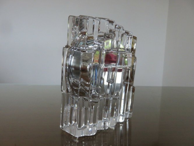 PENDULETTE SEIKO  GLACON  A QUARTZ EN VERRE OU EN CRISTAL 1990 VINTAGE - JAPON