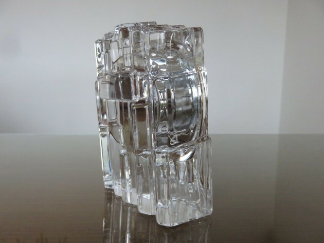 PENDULETTE SEIKO  GLACON  A QUARTZ EN VERRE OU EN CRISTAL 1990 VINTAGE - JAPON