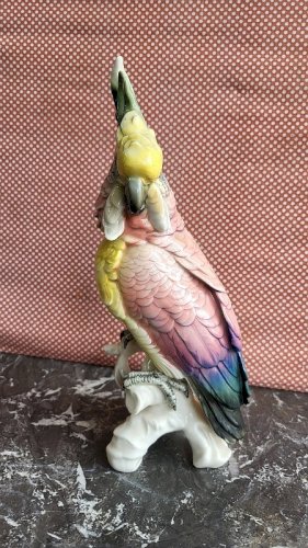 PERROQUET EN PORCELAINE CACAOTES KARL ENS N° 1