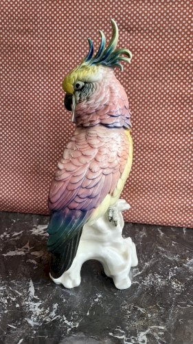 PERROQUET EN PORCELAINE CACAOTES KARL ENS N° 1