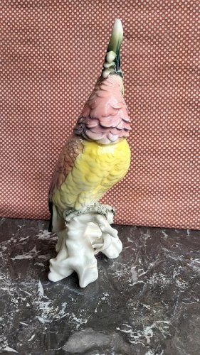 PERROQUET EN PORCELAINE CACAOTES KARL ENS N° 1