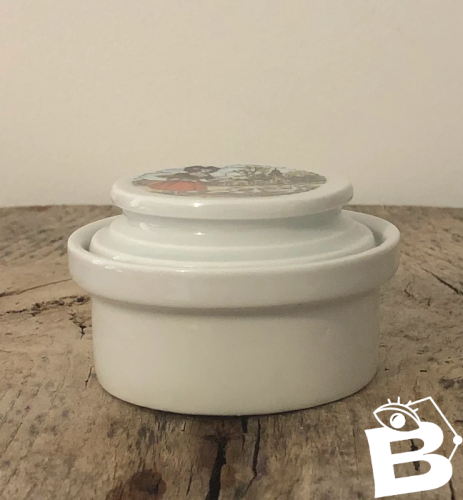 Petit beurrier en porcelaine Pillivuyt