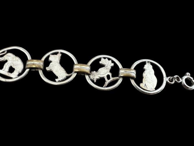 Petit Bracelet Personnages Animalier Benjamin Rabier Art Deco 1925 Collection