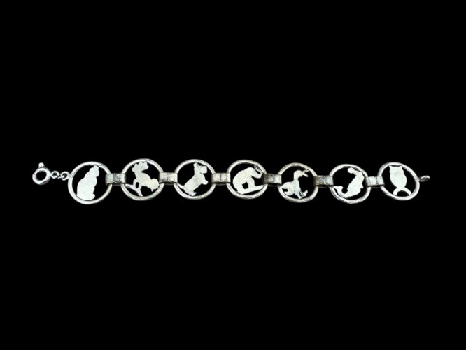 Petit Bracelet Personnages Animalier Benjamin Rabier Art Deco 1925 Collection