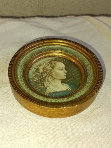 petit cadre avec madone florentine en bon etat