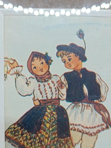 petit cadre decor pays de lest signé LIH en bon etat