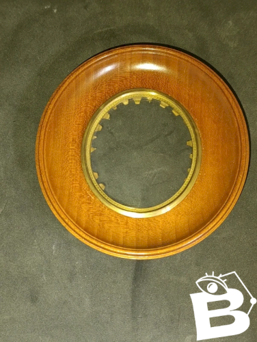 petit cadre photo ancien en bois et verre bombe en bon etat