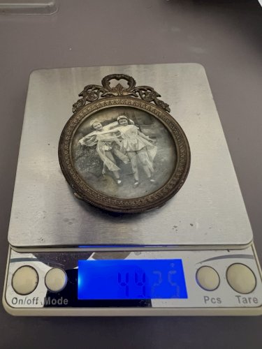 Petit cadre XIXe siècle objet de vitrine photo enfantine collection Ancien