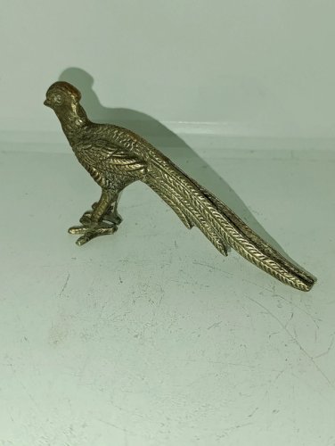 petit faisan en bronze ou laiton en bon etat