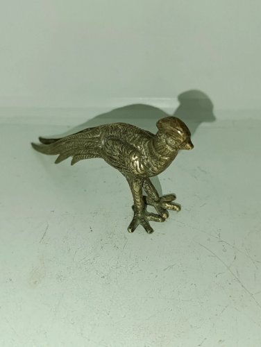 petit faisan en bronze ou laiton en bon etat