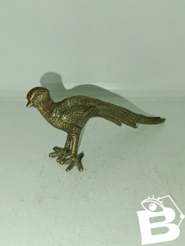 petit faisan en bronze ou laiton en bon etat