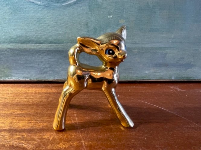 Petit faon en céramique vintage