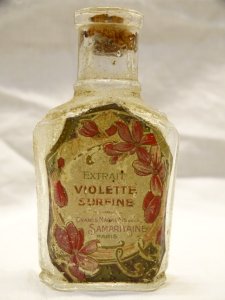 -PETIT FLACON EXTRAIT de VIOLETTE SURFINE GRANDS MAGASINS LA SAMARITAINE PARIS D