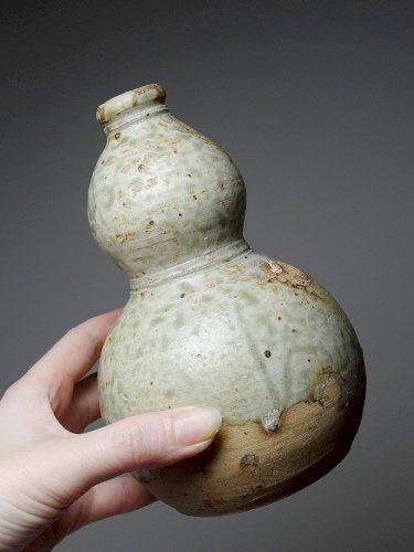 Petit gourde double à saké céramique Japonaise dIga vintage/ancienne collection