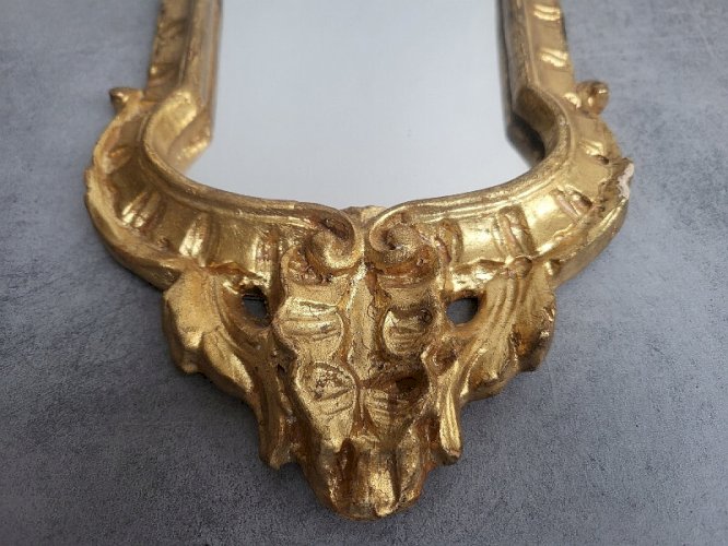PETIT MIROIR DORE EN BOIS DORE