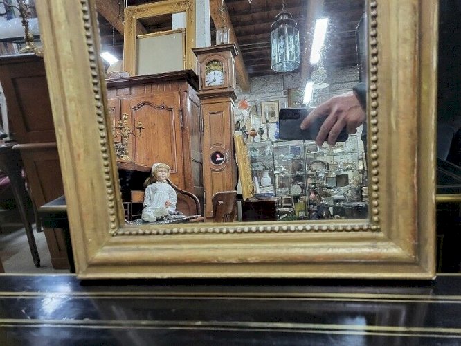 PETIT MIROIR LOUIS PHILIPPE DORE