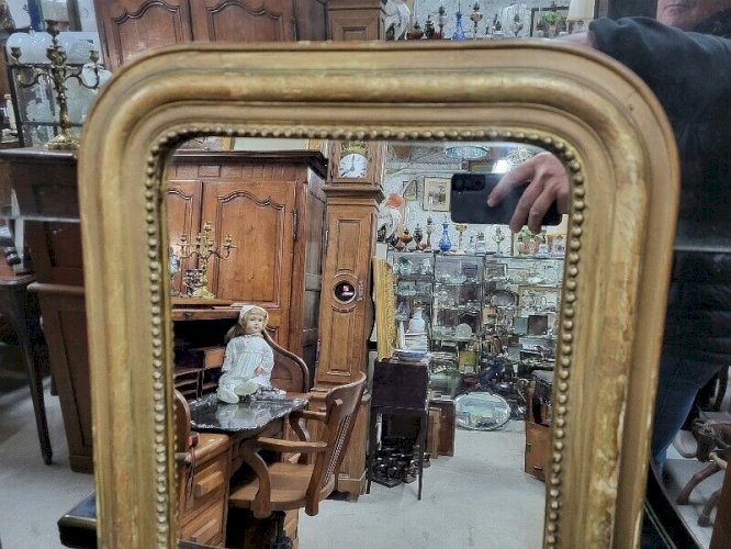 PETIT MIROIR LOUIS PHILIPPE DORE