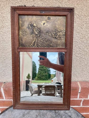 Petit miroir trumeau vintage 1920 Pierrot