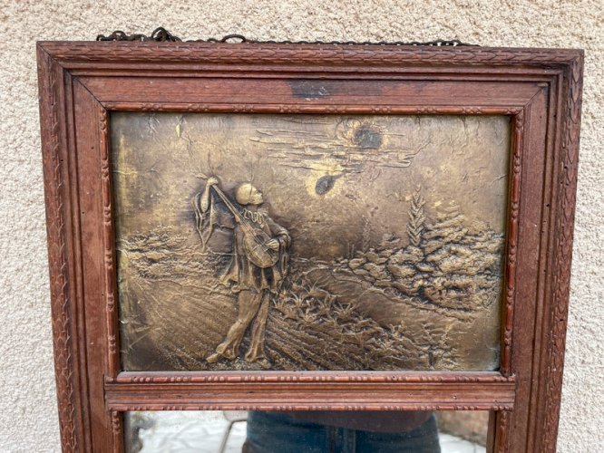 Petit miroir trumeau vintage 1920 Pierrot