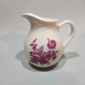 Small pitcher, milk jug, cream jug in Chaumette and Favor porcelain.