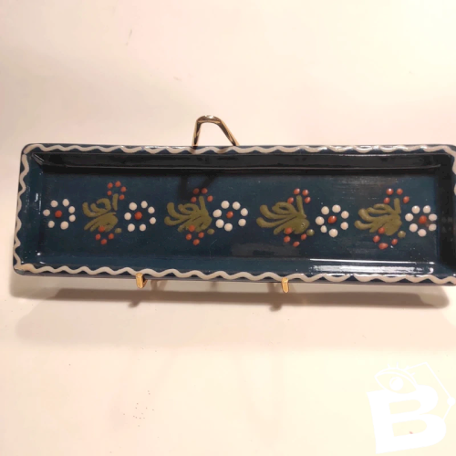 Petit plat ou repose cuillère en céramique artisanale Friedmann, Alsace
