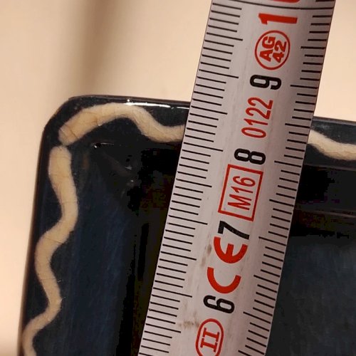 Petit plat ou repose cuillère en céramique artisanale Friedmann, Alsace
