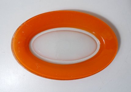 petit plat ovale ravier Duralex orange Vintage