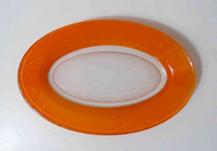 petit plat ovale ravier Duralex orange Vintage