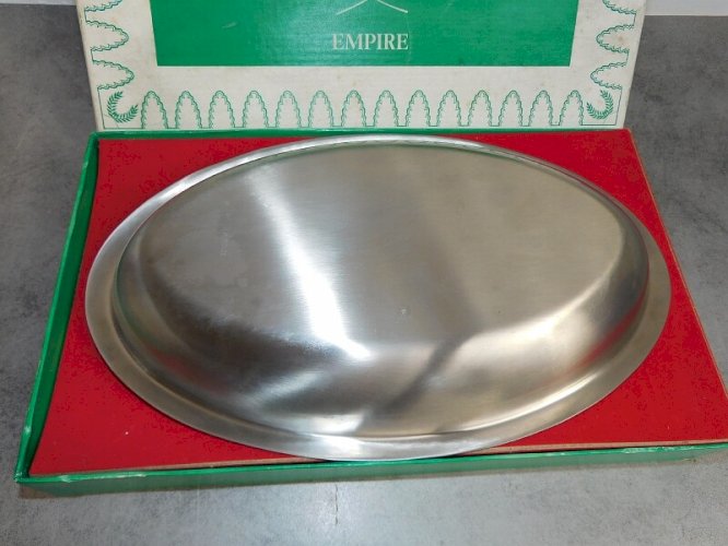 PETIT PLATEAU EN INOX EN BOITE STYLE EMPIRE