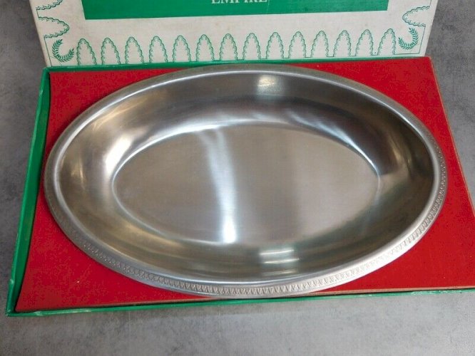 PETIT PLATEAU EN INOX EN BOITE STYLE EMPIRE