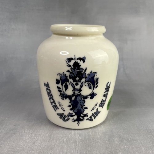 Petit pot à moutarde fine de Dijon Grey Poupon forte au vin blanc