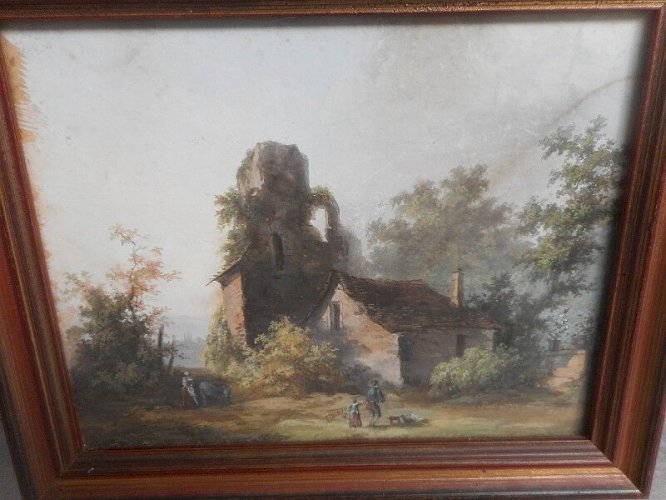 PETIT TABLEAU HUILE SUR PAPIER