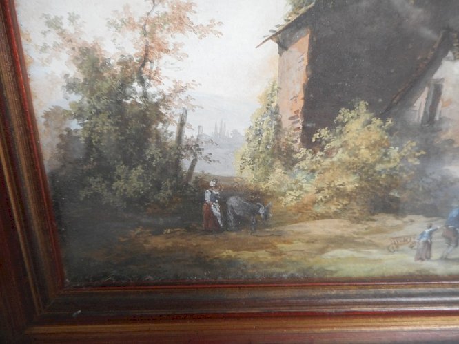 PETIT TABLEAU HUILE SUR PAPIER