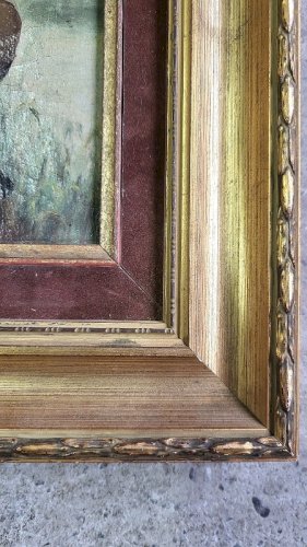 PETIT TABLEAU PEINTURE UN PECHEUR SIGNE A. GERVAISE DU XIX ème SIECLE REF FRANC