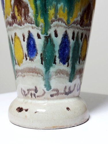 Petit vase amphore artisanat Tunisien, Nabeul, vintage céramique polychrome