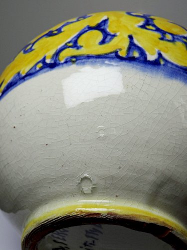 Petit vase boule poterie artisanal Marocaine vintage Serghini pour Biti Style