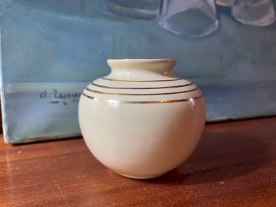 Petit vase boule St Clément art déco