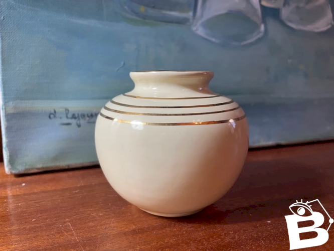 Petit vase boule St Clément art déco