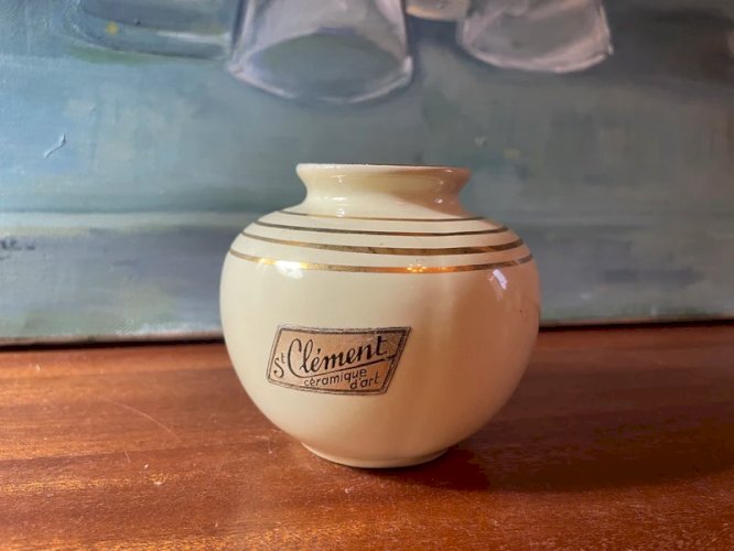 Petit vase boule St Clément art déco