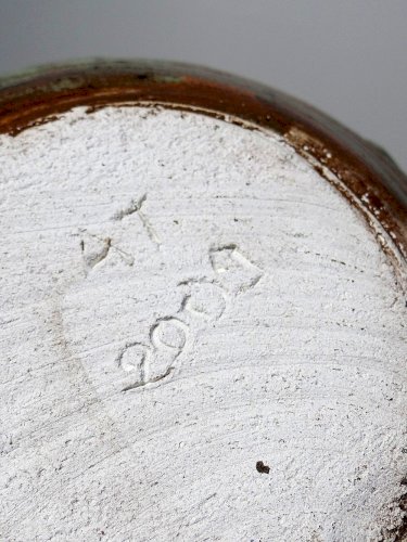 Petit vase brutaliste artisanal céramique vernissée début des années 2000