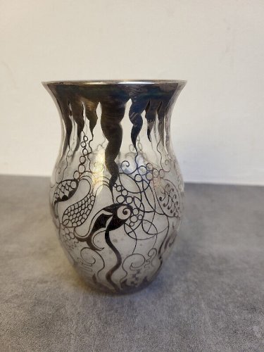 PETIT VASE EN VERRE ARGENTE SAINT GRAAL