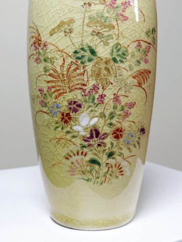 Petit vase ou bouteille à saké "Tokkuri" Satsuma Japon vintage céramique