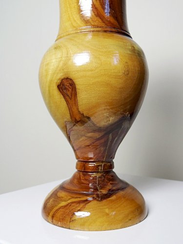 Petit vase vintage bois d'olivier tourné main