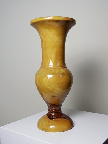 Petit vase vintage bois d'olivier tourné main