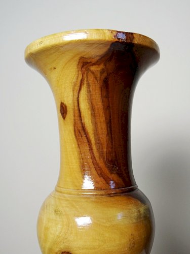 Petit vase vintage bois d'olivier tourné main