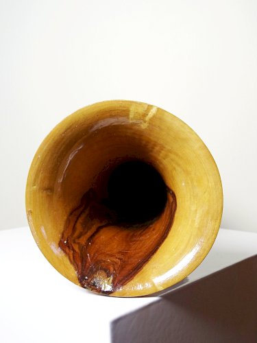 Petit vase vintage bois d'olivier tourné main