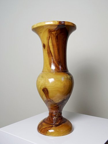 Petit vase vintage bois d'olivier tourné main