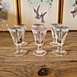 Petit verres bistrot vintage voleurs trompeurs (lot de 6)